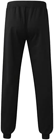 HONGJ Sweatpants Mens için, Renk Blok Patchwork İpli Fermuar Slim Fit Işın Pantolon Bahar Terry Egzersiz Rahat Pantolon