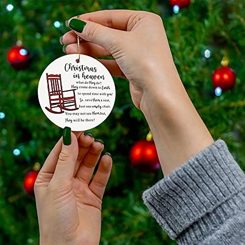 OHSunFLower2 Cennette Noel Boş bir Sandalye ile Anıt Süs Sevdiklerinizin Kaybı için Noel Hatıra Hediyeler Tatil Dekorasyon 3