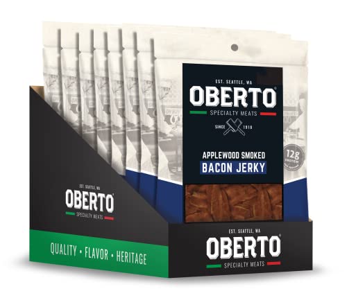Oberto Specialty Meats Elma Ağacı Füme Pastırma Sarsıntılı, 2.5 Oz, 8'li Paket