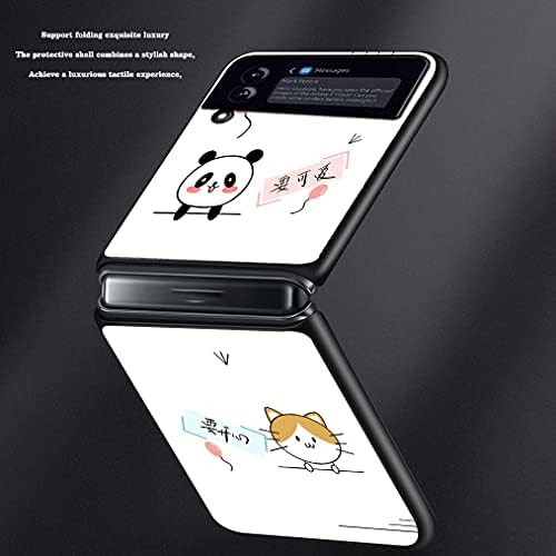 İnce Kılıf Samsung Galaxy Z Flip 3 ile Uyumlu, Boyalı PU Deri İnce Pu Kaymaz Kavrama Koruyucu Telefon Kapak için Z Flip3 5G (A10)