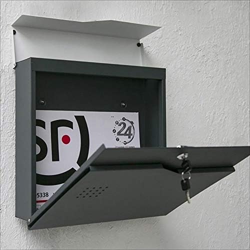 Posta kutusu Posta Kutusu Büyük Kapasiteli, yaratıcı Su Geçirmez Metal Kilitleme Duvara Monte Modern Minimalist Villa Dışında
