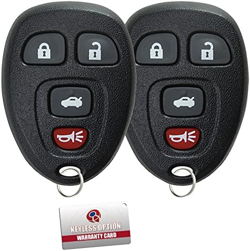 KeylessOption Anahtarsız Giriş Uzaktan Kumanda Araba Anahtarı Fob Değiştirme için 15252034 (2 paketi)