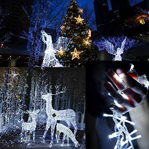 WATERGLİDE 300 LED Noel ışıkları, 98.5 FT Noel dize ışık 8 aydınlatma modları, açık kapalı tatil Noel ağacı düğün parti yatak