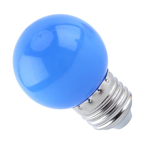 Renkli Ampul, Yuvarlak Ampul Enerji Tasarrufu Şeffaflık 2 W E27 LED Top ampul Küre Lamba Parlak Ev Bar Dükkanı Aydınlatma için(Mavi)