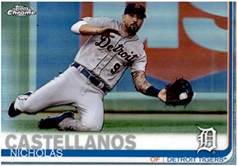 2019 Topps Krom Refrakter 95 Nicholas Castellanos Detroit Tigers MLB Beyzbol Ticaret Kartı