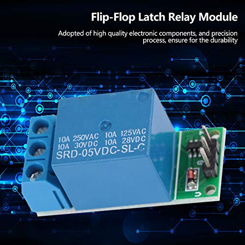 Flip-Flop Mandalı Röle Modülü, Elektrik Güç Kaynağı için Düşük Darbeli Tetikleme Kartı Premium Malzemesi