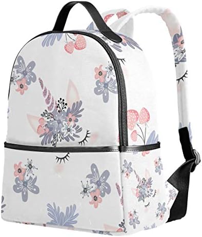 ANİNİLY Sırt Çantası İçin Womens, Unicon İle Çiçekler Koleji Çanta Kadın omuzdan askili çanta Sırt Çantası Okul Çantalarını Seyahat