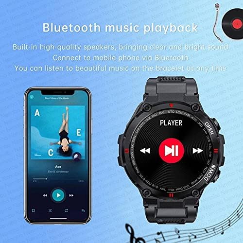 HJYBYJ K22 akıllı saat Erkekler Spor Spor Bluetooth Çağrı Çok Fonksiyonlu müzik kontrol cihazı çalar saat Hatırlatma telefon
