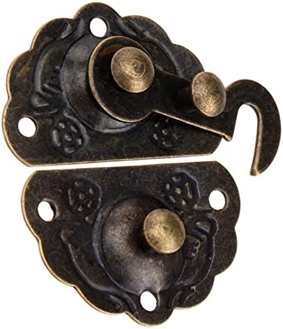 XİNRUAN Antika Kutu Köşe Koruyucular 1 adet Antik Bronz Kutu Mandalı Çile Mobilya Donanım Dekoratif Mandalı Ahşap Mücevher Kutusu