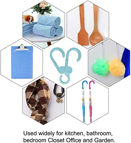KFıdFran 6 adet S Şekilli Kanca ABS Plastik Askılar Tutucu Mutfak Banyo Dolabı Raf Raf Asılı Bitkiler Tencere ve Tavalar Kahve