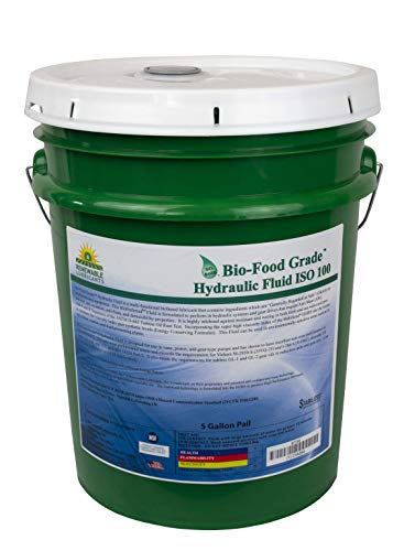 Yenilenebilir Yağlayıcılar Bio-Food Grade ISO 100 Hidrolik Sıvı, 5 Galon Kova, Sarı, (87154)