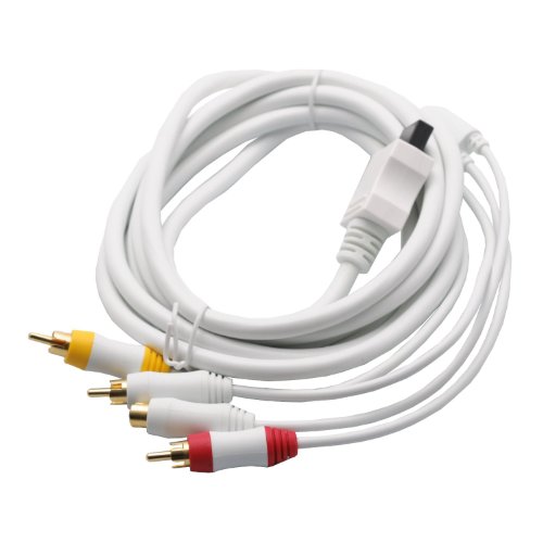 Nintendo Wii için AV Kablosu w/ Kompozit (Sarı RCA) / S-Video ve Stereo Ses (Kırmızı / Beyaz)