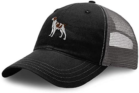 Beyzbol şapkası Brittany Spaniel Pet Köpek Nakış Pamuk Yumuşak file şapka Snapback Siyah Kömür Tasarım Sadece