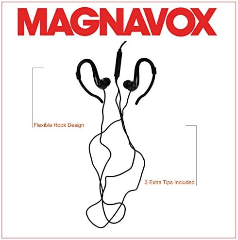Magnavox MHP4855-BK Siyah Mikrofonlu Kulaklık | Mikrofonlu Kulaklık | Ekstra Değerli Konfor Stereo Kulaklık | Dayanıklı Oksijensiz