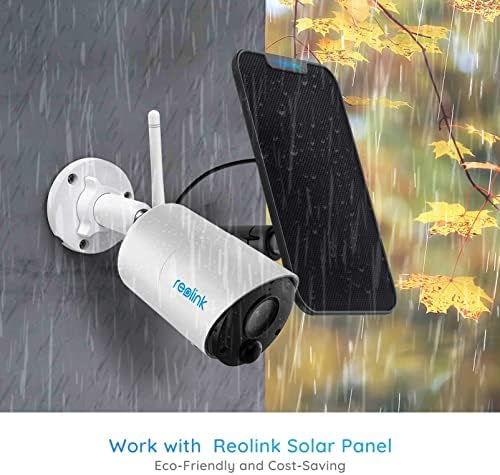 GÜNEŞ PANELİ ile Reolink Argus Eko (Beyaz) Paket-Açık Kablosuz Kamera Şarj Edilebilir Pil Güneş Yetenekli Bulut Depolama 1080