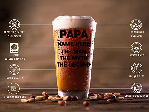 Prezzy PaPa Adam Efsane Efsane Kişiselleştirilmiş bira bardağı Komik Doğum Günü Babalar Günü Yıldönümü Benzersiz Fincan Kocası