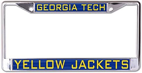 WinCraft NCAA Georgia Tech Sarı Ceketler Kakma Metal Plaka Çerçevesi, 2 Etiketli Köşeler