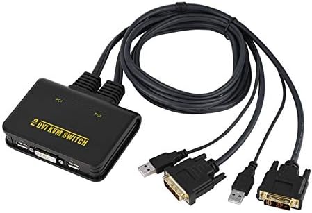 Kablo ile Shipenophy Uygun Kurulumu kolay USB DVI Anahtarı Tak ve Çalıştır DVI Anahtarı Pratik DVI KVM Anahtarı DVI Switcher