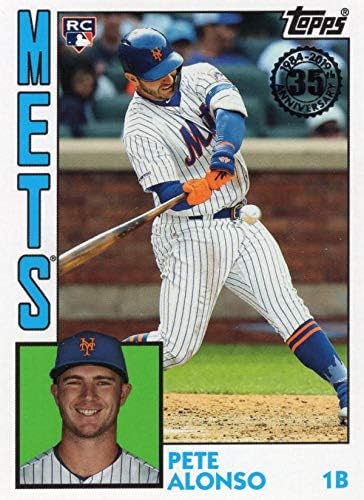 2019 Topps Güncelleme 1984 Topps 84-11 Pete Alonso RC Çaylak New York Mets MLB Beyzbol Ticaret Kartı