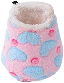 Yumuşak Mini Kafes Rahat Tavşan Sincap Paketi Sepet Şekli Kobay Yuva Küçük Hayvan Uyku Yatak Hamster Hamak Sıcak Evi (A)