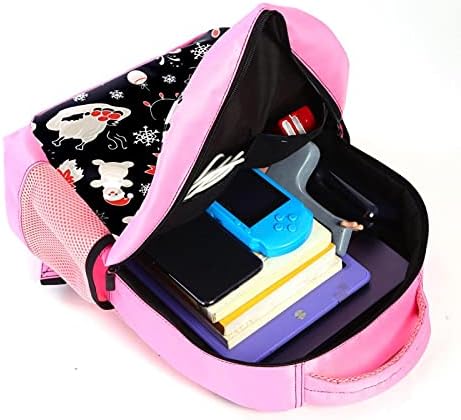 Kız pembe sırt çantası kadın omuz çantaları üniversite Bookbag seyahat RucksackMerry Xmas