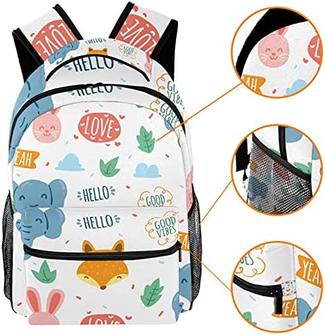 Okul sırt çantası Doodle tavşan fil hafif su geçirmez rahat çanta çocuklar için
