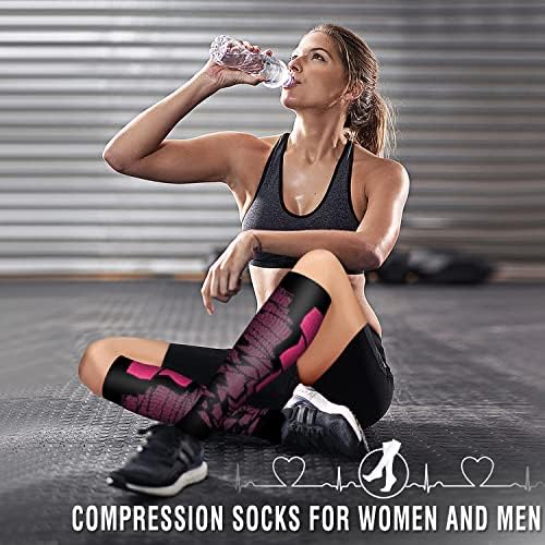Kadınlar ve Erkekler için 6 Paket Bakır Sıkıştırma Çorapları Dolaşım-Tıbbi, Koşu, Hemşirelik, Atletik için en iyi Destek