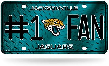 Rico Industries NFL Jacksonville Jaguars 1 Fan Metal Plaka Etiketi
