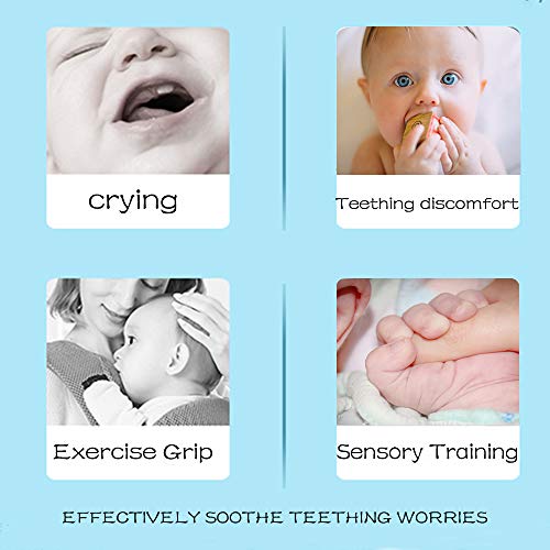 Bebek içi boş diş kaşıyıcı tüpler oyuncak, 3 paket çocuklar diş çıkartma oyuncakları bebek ve küçük çocuklar için, otistik, DEHB,