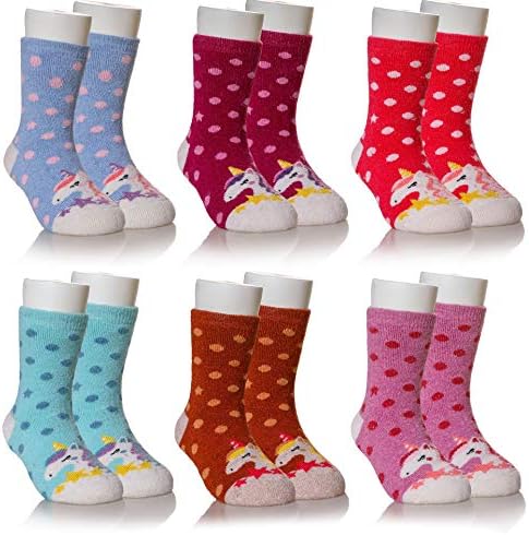 Çocuk Kız Erkek Kış Yün Çorap Çocuk Toddlers Yumuşak Sıcak Termal Kalın Ekip Rahat Çorap 6 Pairs