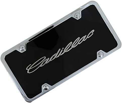 Au-tomotive Gold, Inc. Cadillac Cadillac için Plaka + Çerçeve Üzerinde isim Rozeti (Siyah)