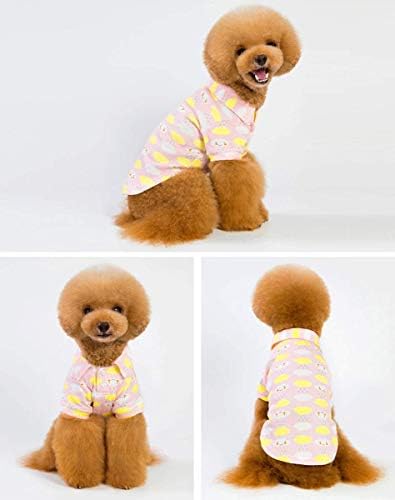 YUEG Bahar Sonbahar Pet Kostümleri Gömlek Köpek Giysileri Pamuk Yüksek Yaka Kedi T-Shirt Yumuşak Köpek Mont Kazak Köpek Yelek