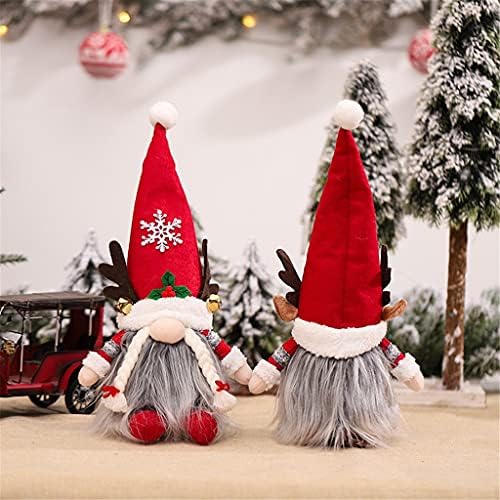 NSBSZH 2 Adet Noel Meçhul Yaşlı Adam Lamba Işıklı Uzun Sakal Bebek Noel Süslemeleri Ev için (Renk: A, Boyut