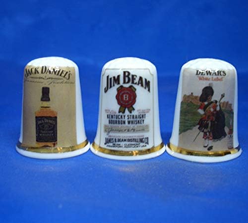 Birchcroft Porselen Porselen Koleksiyon-Üç Yüksük Seti-Vintage Viski Reklam Afişleri