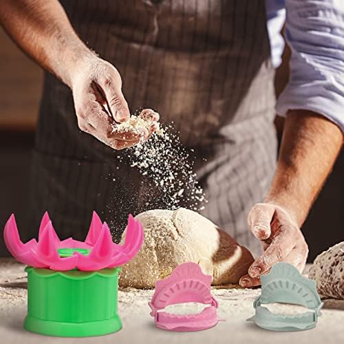 5 Parça Büyük Bun Maker Bun Dumpling Maker Buğulanmış Dolması Plastik Kalıp Dolum Kaşık Pişirme Araçları Set Pişirme için Baozi