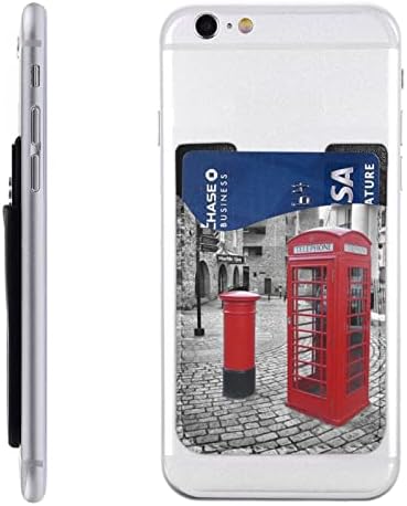 Londra Kırmızı telefon kulübesi telefon kartı tutucu Cep Telefonu Sopa Kart Cüzdan Kol Cep Telefonu Geri Sopa Cüzdan