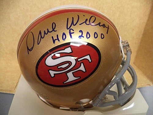 Dave Wilcox San Francisco 49ers Hof 2000 İmzalı İmza Riddell Mini Kask Eş İmzalı NFL Mini Kasklar