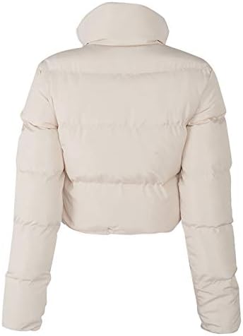 Kışlık mont Kadınlar Bayanlar için Moda Düz Renk Stand up Yaka Hırka Aşağı Ceket Giyim Yastıklı Palto