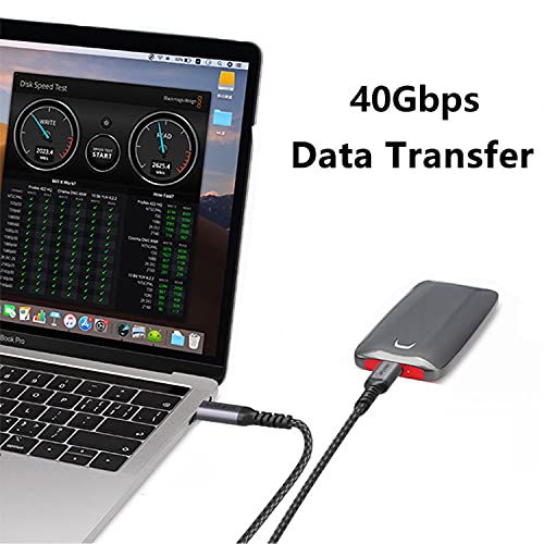 Simyago USB4 Kablosu 8 K 60Hz Video 40 Gbps Veri Iletimleri 20 V 5A 100 W Güç Teslimat USB-C Kablosu Monitörler için Harici SSD