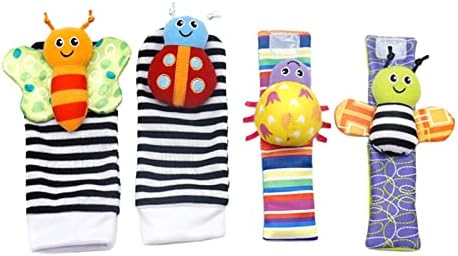 Yumuşak Bebek Bilek Ayak Bulucu Çorap Oyuncaklar 0-3 Ay, doğum Günü Tatil Hediye için Yenidoğan Erkek Kız, bebek Çıngıraklar