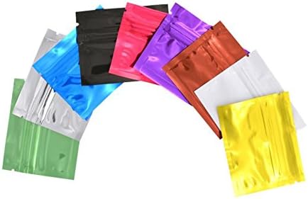 TUPWEL 100 PCS renkli kendinden sızdırmazlık kilitli alüminyum folyo gıda depolama Mylar aperatif paket çanta ısı mühür çentikler