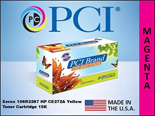 PCI Marka Yeniden Üretilmiş Toner Kartuşu Değiştirme için Xerox 106R2267 Değiştirir HP 650A CE272A Sarı Toner Kartuşu