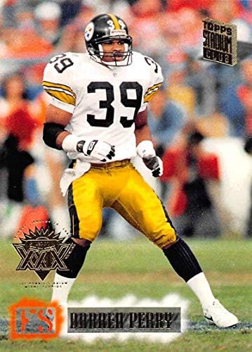 1994 Stadyum Kulübü Süper Takımlar Süper Kase Futbol 538 Darren Perry Pittsburgh Steelers Topps'den Resmi NFL Ticaret Kartı