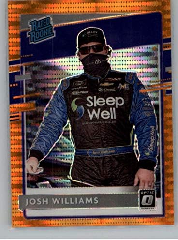 2021 Donruss Optik Turuncu Pulsar 13 Josh Williams İyi Uyu / DGM Racing / Chevrolet Rated Rookies Resmi NASCAR Ticaret Kartı