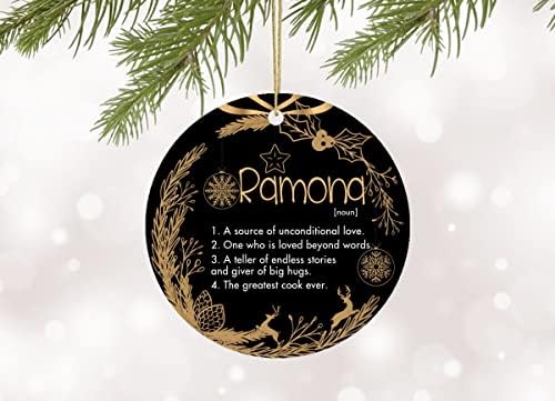 Adı ile noel Süs Ramona Süsler Ağacı Süslemeleri Noel 2021 Tatil Hediyeler Fikirleri Aile Süs Ev Dekor Rustik Mevcut Hatıra 3