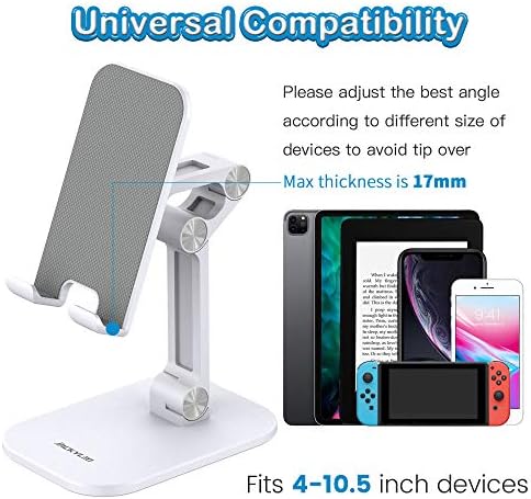 Cep Telefonu Standı, JACKYLED Açı Yüksekliği Ayarlanabilir Masa Telefonu Dock Tutucu 4~10.5’ Mobil Cihazlar ile Uyumlu, iPhone,