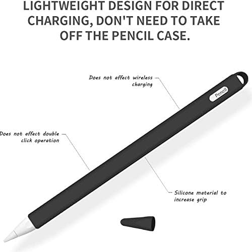 pkrLOVEwm Apple Kalem Kapağı, İkinci Nesil Apple Kalem için Ultra İnce Silikon Koruyucu Kapak, Yumuşak ve Rahat,Apple Kalem Cildi