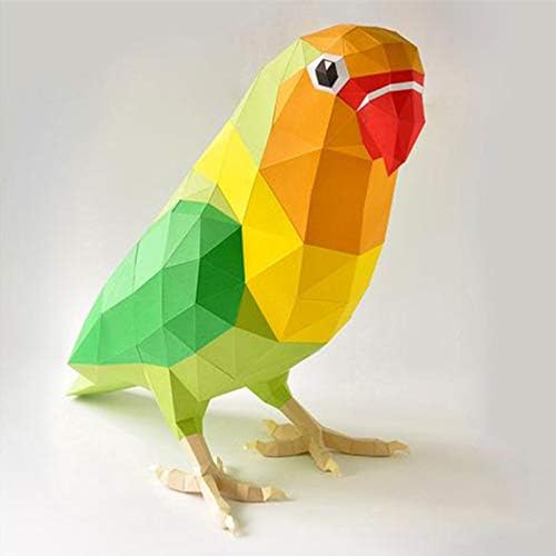 WLL-DP Papağan kendi başına yap kağıdı Modeli 3D Kağıt Oyuncak El Yapımı Origami Bulmaca Geometrik Ev dekorasyon kağıdı Heykel