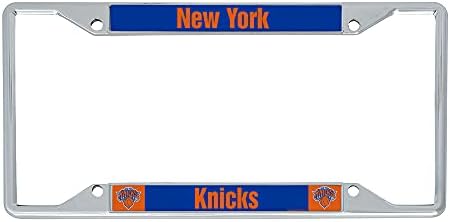New York Knicks NY Takımı NBA Arabanın Önü veya Arkası için Metal Plaka Çerçevesi Resmi Lisanslı (Takım Adı)