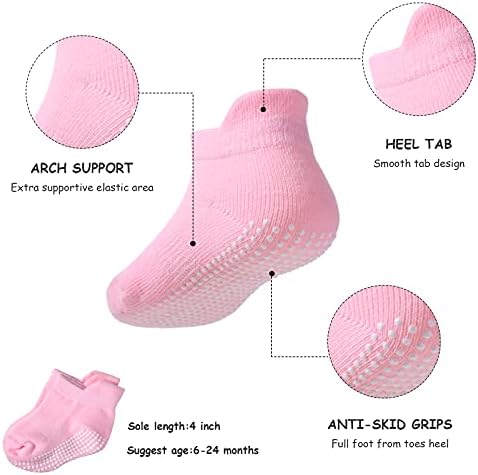 12 Pairs Yenidoğan Bebek Eldivenler ve Çorap Set Bebek Eldivenler Hiçbir Çizik Eldiven ile Kaymaz Çorap Bebek Ayak Bileği Çorap